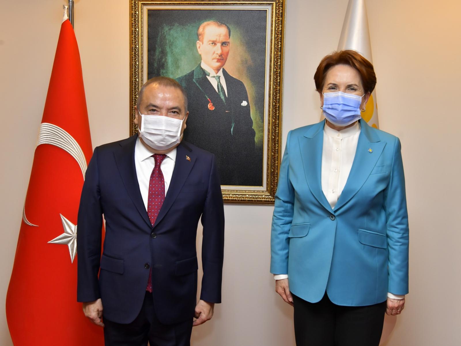 Başkan Böcek’ten İyi Parti Genel Başkanı Meral Akşener’e ziyaret 